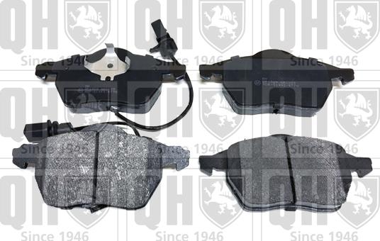 Quinton Hazell BP1309 - Тормозные колодки, дисковые, комплект www.autospares.lv