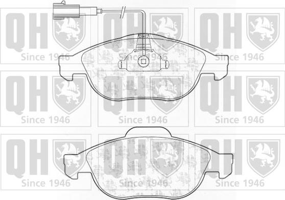 Quinton Hazell BP1302 - Тормозные колодки, дисковые, комплект www.autospares.lv