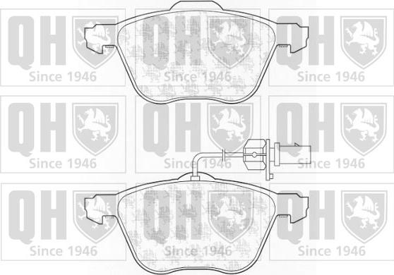 Quinton Hazell BP1313 - Тормозные колодки, дисковые, комплект www.autospares.lv