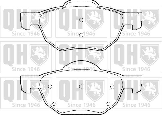 Quinton Hazell BP1380 - Brake Pad Set, disc brake www.autospares.lv