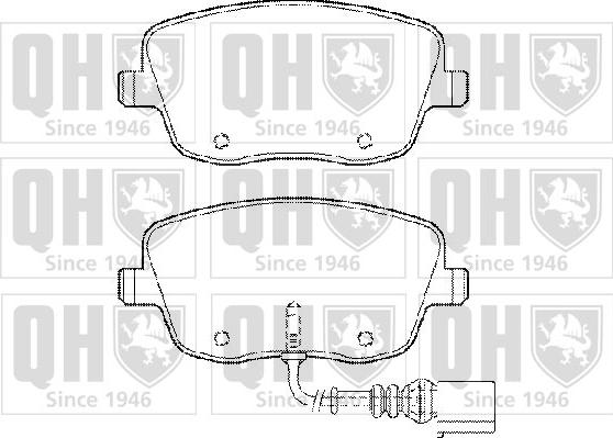 Quinton Hazell BP1370 - Тормозные колодки, дисковые, комплект www.autospares.lv