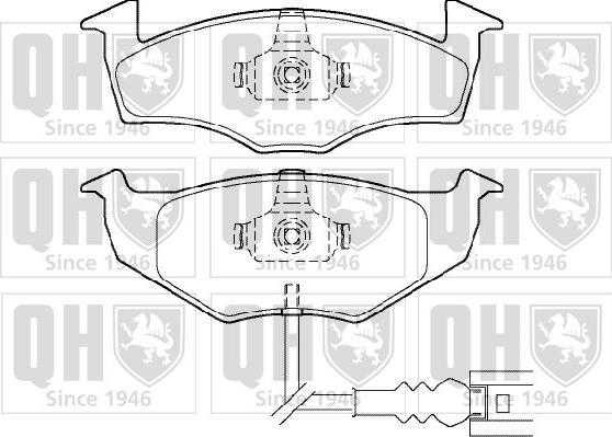 Quinton Hazell BP1372 - Тормозные колодки, дисковые, комплект www.autospares.lv