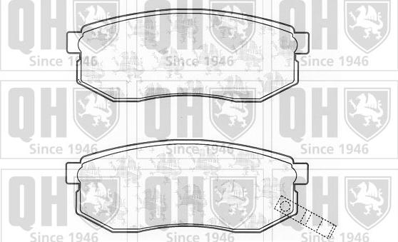 Quinton Hazell BP1247 - Brake Pad Set, disc brake www.autospares.lv