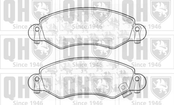 Quinton Hazell BP1254 - Тормозные колодки, дисковые, комплект www.autospares.lv