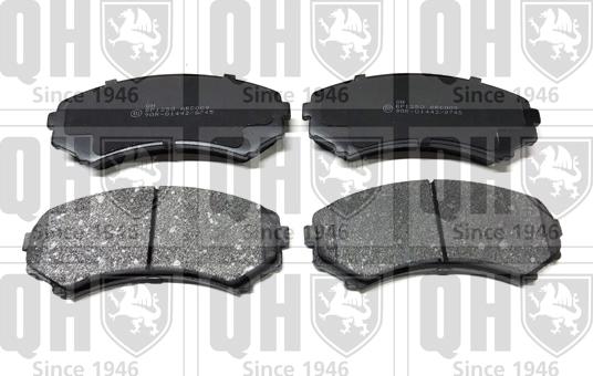 Quinton Hazell BP1250 - Brake Pad Set, disc brake www.autospares.lv