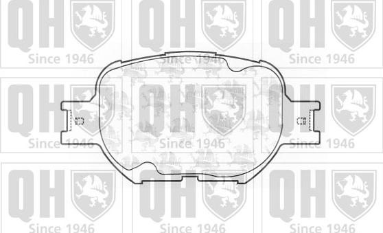 Quinton Hazell BP1251 - Тормозные колодки, дисковые, комплект www.autospares.lv