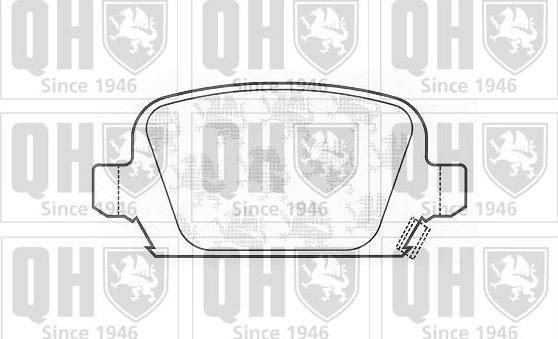 Quinton Hazell BP1267 - Тормозные колодки, дисковые, комплект www.autospares.lv