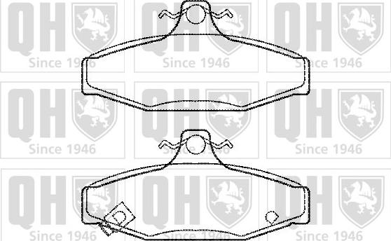 Quinton Hazell BP1209 - Тормозные колодки, дисковые, комплект www.autospares.lv