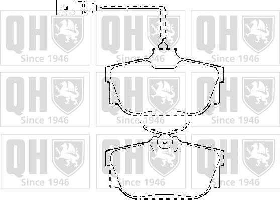 Quinton Hazell BP1285 - Brake Pad Set, disc brake www.autospares.lv