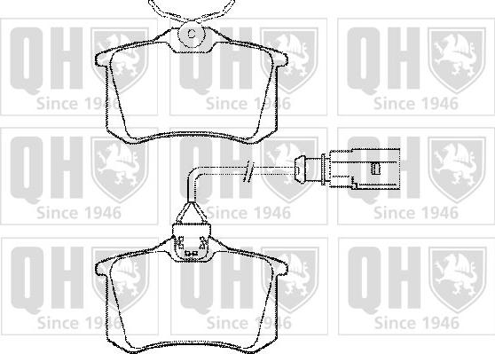 Quinton Hazell BP1280 - Brake Pad Set, disc brake www.autospares.lv