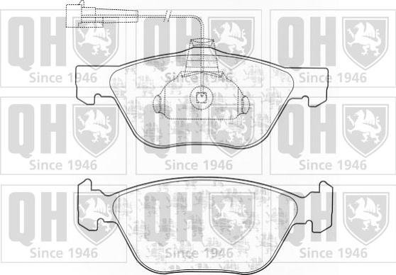 Quinton Hazell BP1234 - Brake Pad Set, disc brake www.autospares.lv