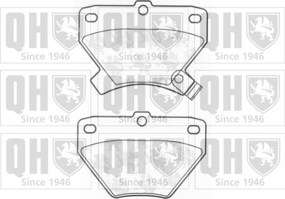 Quinton Hazell BP1229 - Тормозные колодки, дисковые, комплект www.autospares.lv