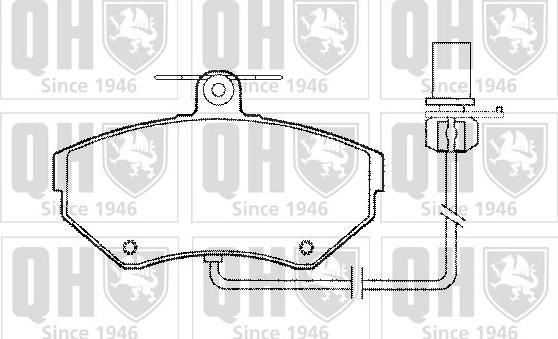 Quinton Hazell BP1279 - Тормозные колодки, дисковые, комплект www.autospares.lv