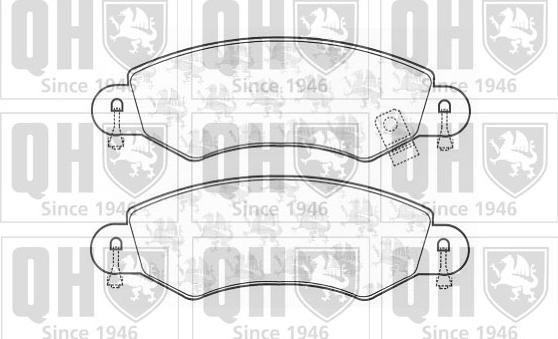 Quinton Hazell BP1273 - Тормозные колодки, дисковые, комплект www.autospares.lv