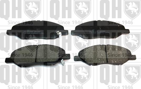 Quinton Hazell BP1795 - Тормозные колодки, дисковые, комплект www.autospares.lv