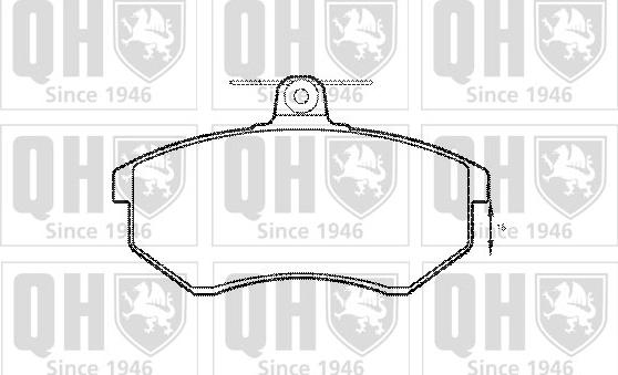 Quinton Hazell BP175 - Brake Pad Set, disc brake www.autospares.lv