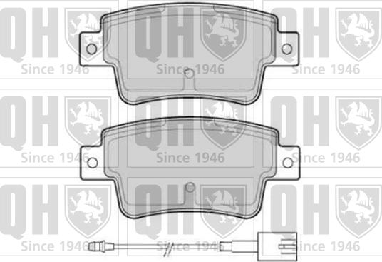 Quinton Hazell BP1768 - Тормозные колодки, дисковые, комплект www.autospares.lv