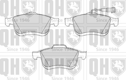 Quinton Hazell BP1733 - Brake Pad Set, disc brake www.autospares.lv