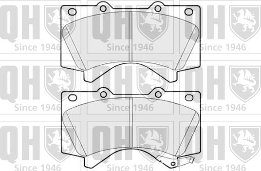 Quinton Hazell BP1737 - Brake Pad Set, disc brake www.autospares.lv