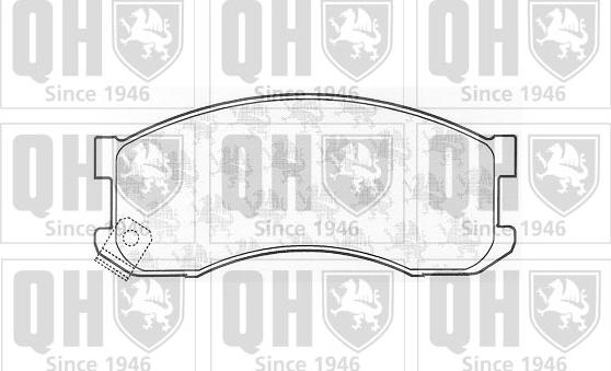 Quinton Hazell BP893 - Тормозные колодки, дисковые, комплект www.autospares.lv