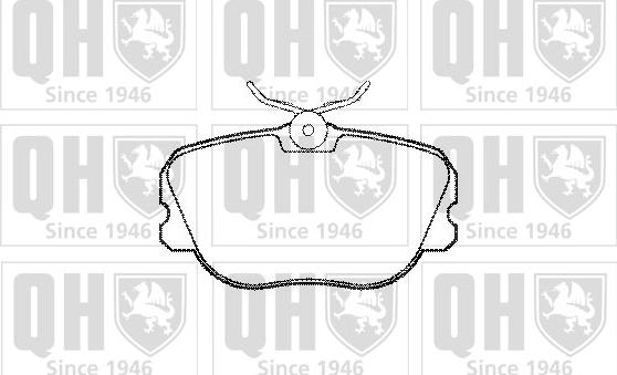 Quinton Hazell BP851 - Тормозные колодки, дисковые, комплект www.autospares.lv