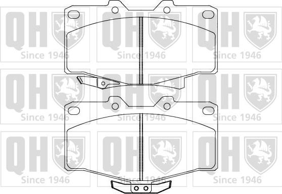 Quinton Hazell BP858 - Тормозные колодки, дисковые, комплект www.autospares.lv