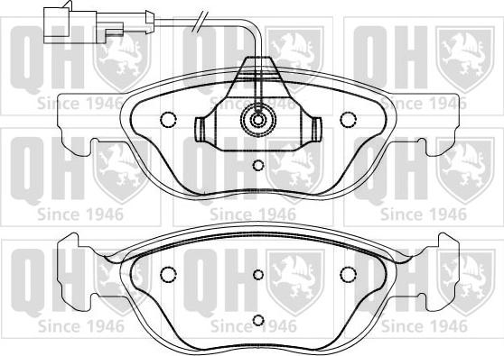 Quinton Hazell BP861 - Bremžu uzliku kompl., Disku bremzes autospares.lv