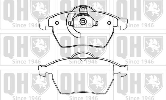 Quinton Hazell BP863 - Тормозные колодки, дисковые, комплект www.autospares.lv