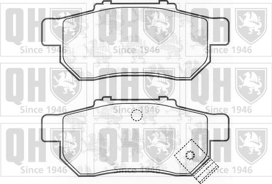 Quinton Hazell BP836 - Тормозные колодки, дисковые, комплект www.autospares.lv