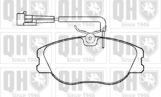 Quinton Hazell BP830 - Тормозные колодки, дисковые, комплект www.autospares.lv