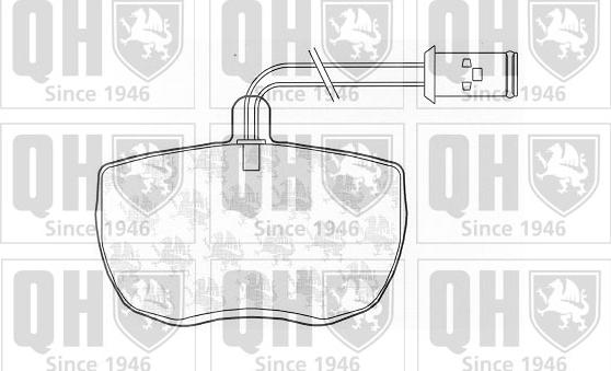 Quinton Hazell BP829 - Тормозные колодки, дисковые, комплект www.autospares.lv