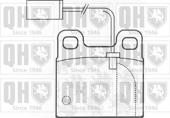 Quinton Hazell BP824 - Тормозные колодки, дисковые, комплект www.autospares.lv