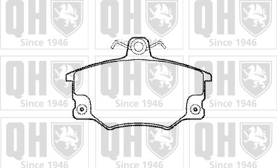 Quinton Hazell BP353 - Тормозные колодки, дисковые, комплект www.autospares.lv