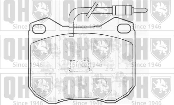 Quinton Hazell BP251 - Тормозные колодки, дисковые, комплект www.autospares.lv