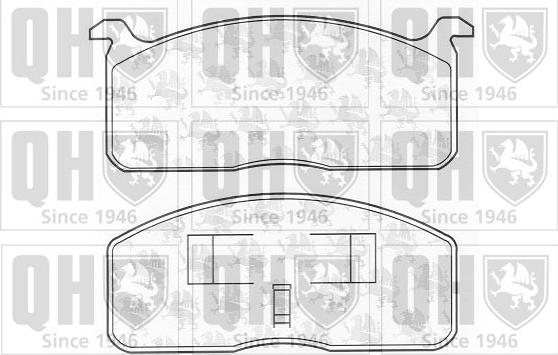 Quinton Hazell BP284 - Тормозные колодки, дисковые, комплект www.autospares.lv