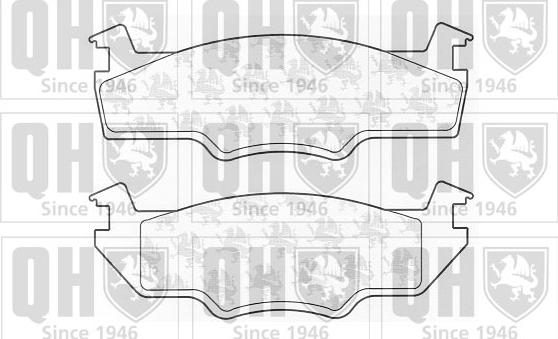 Quinton Hazell BP238 - Тормозные колодки, дисковые, комплект www.autospares.lv