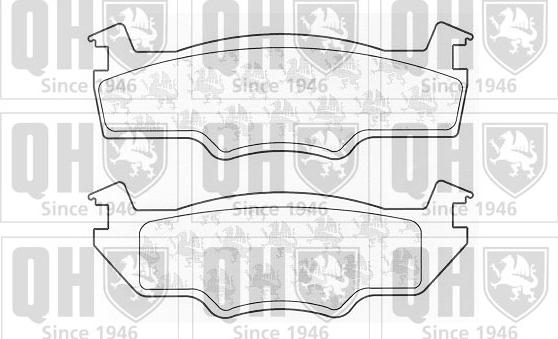 Quinton Hazell BP237 - Тормозные колодки, дисковые, комплект www.autospares.lv