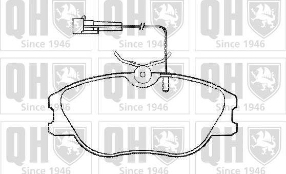 Quinton Hazell BP740 - Тормозные колодки, дисковые, комплект www.autospares.lv