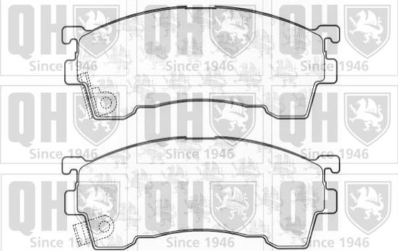 Quinton Hazell BP751 - Brake Pad Set, disc brake www.autospares.lv