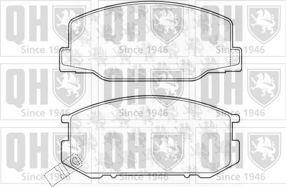 Quinton Hazell BP708 - Тормозные колодки, дисковые, комплект www.autospares.lv