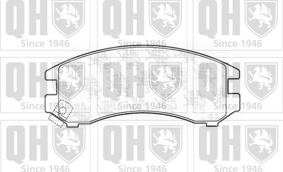 Quinton Hazell BP712 - Тормозные колодки, дисковые, комплект www.autospares.lv