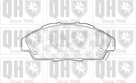 Quinton Hazell BP737 - Тормозные колодки, дисковые, комплект www.autospares.lv