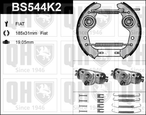 Quinton Hazell BS544K2 - Bremžu loku komplekts www.autospares.lv