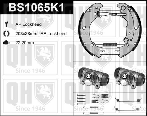 Quinton Hazell BS1065K1 - Bremžu loku komplekts autospares.lv