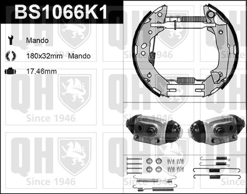 Quinton Hazell BS1066K1 - Bremžu loku komplekts www.autospares.lv