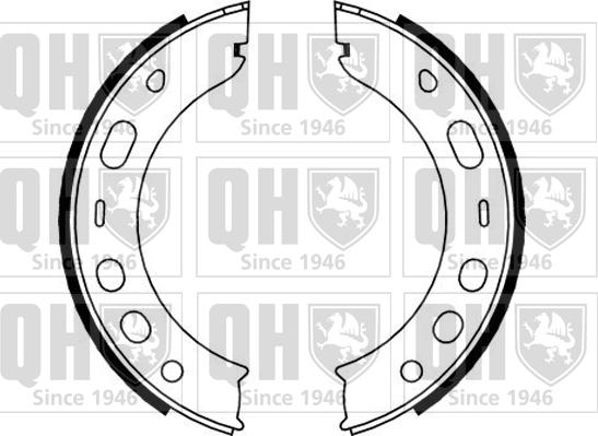 Quinton Hazell BS1160 - Brake Shoe Set, parking brake www.autospares.lv