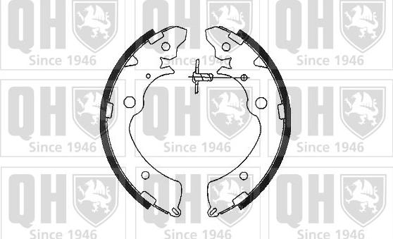 Quinton Hazell BS816 - Комплект тормозных колодок, барабанные www.autospares.lv