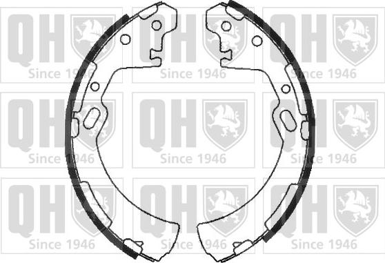 Quinton Hazell BS812 - Brake Shoe Set www.autospares.lv