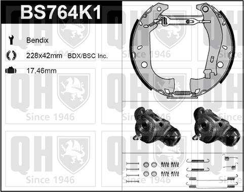 Quinton Hazell BS764K1 - Bremžu loku komplekts autospares.lv