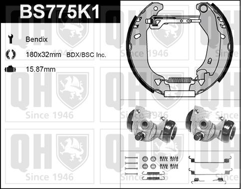 Quinton Hazell BS775K1 - Bremžu loku komplekts autospares.lv